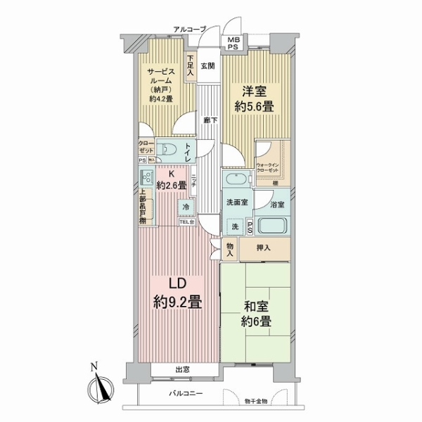 コスモ横浜和田町ヒルズの間取図