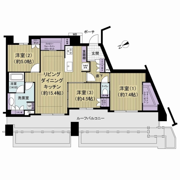 ヴェリテージ葛西の杜の間取図