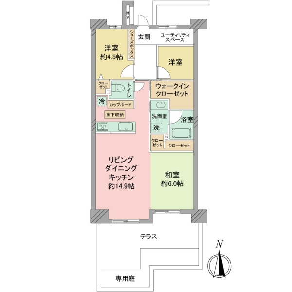 フォーリア駒沢公園パークサイドの間取図