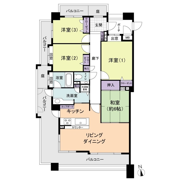ＪＧＭロイヤルヒルズ長丘の杜の間取図