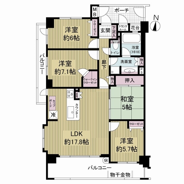 クレアーレ甲子園口の間取図