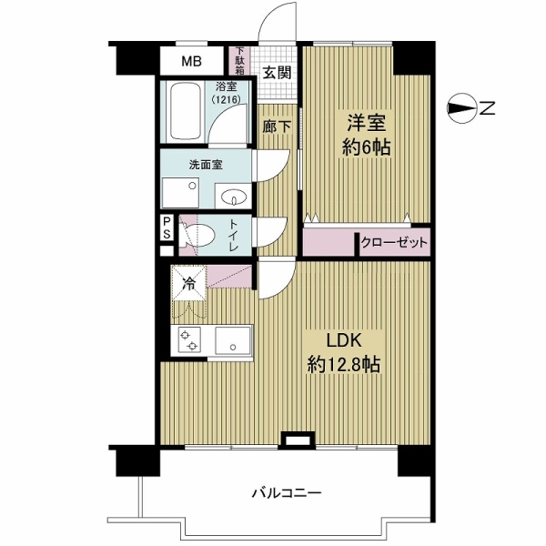 オーブラン中津の間取図