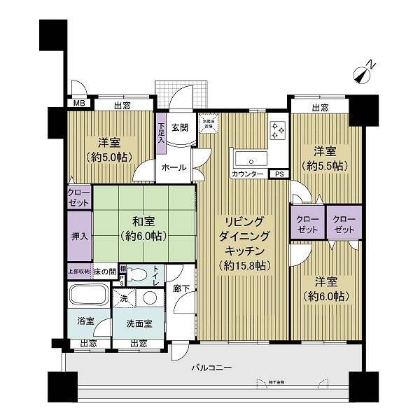 アクロス博多セントラルパークの間取図