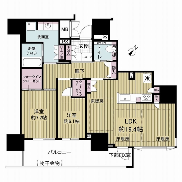 グランドメゾン上町台レジデンスタワーの間取図