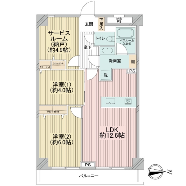 ライオンズプラザ南太田の間取図