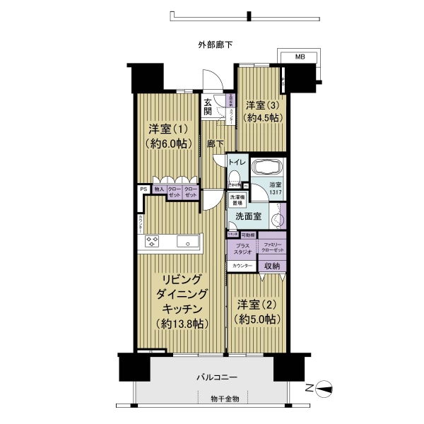 イニシア新小岩ローレルコートの間取図
