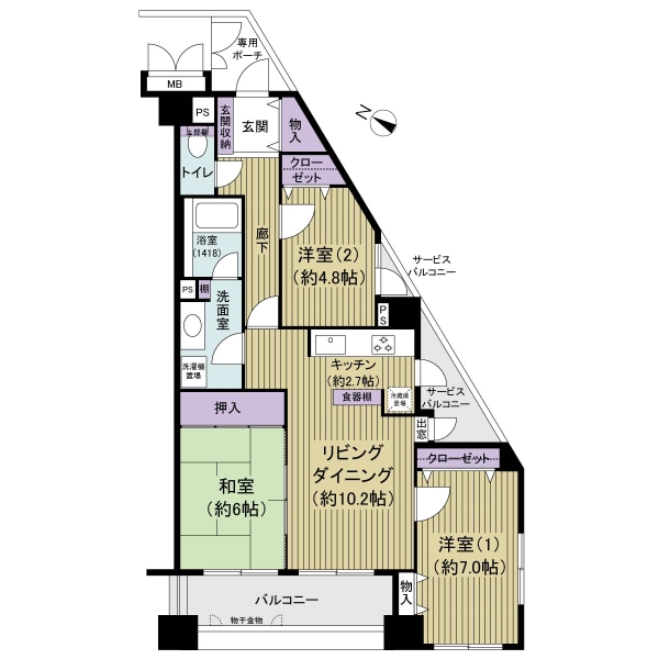 ダイアパレス小岩の間取図