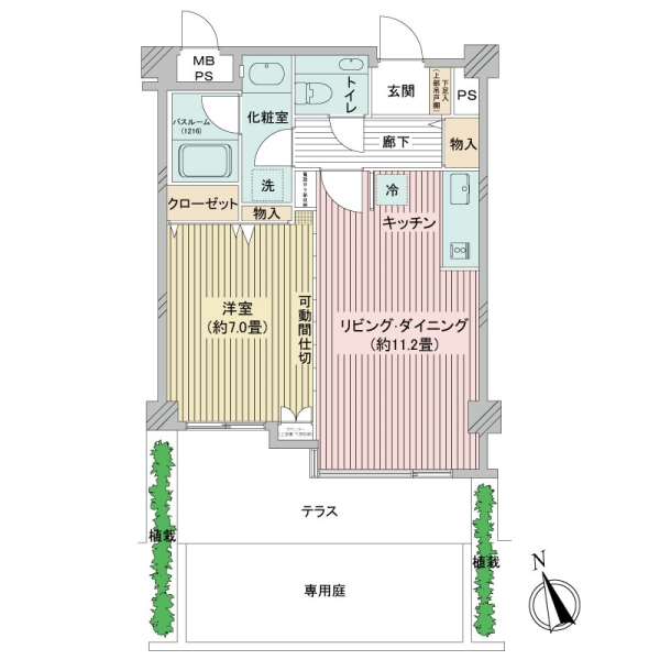 パルロイヤルアレフ赤坂の間取図