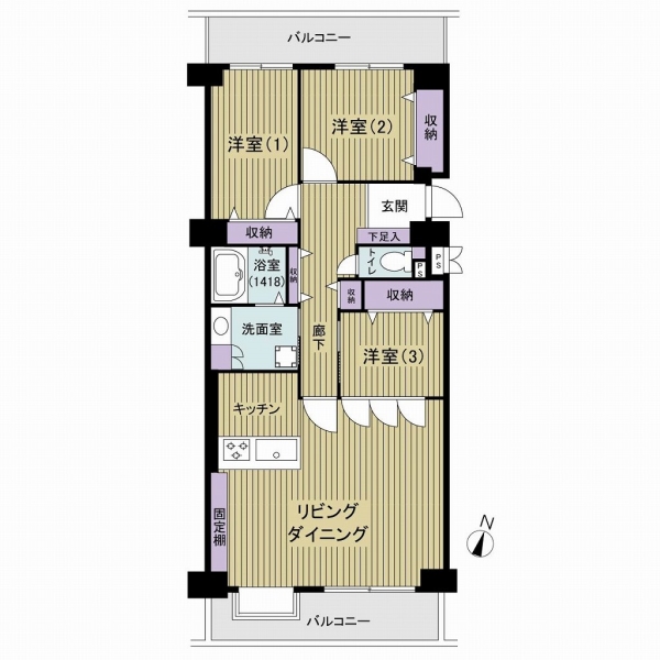 ルネ門前仲町の間取図