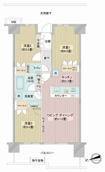 プラネスーペリア石神井公園の間取図