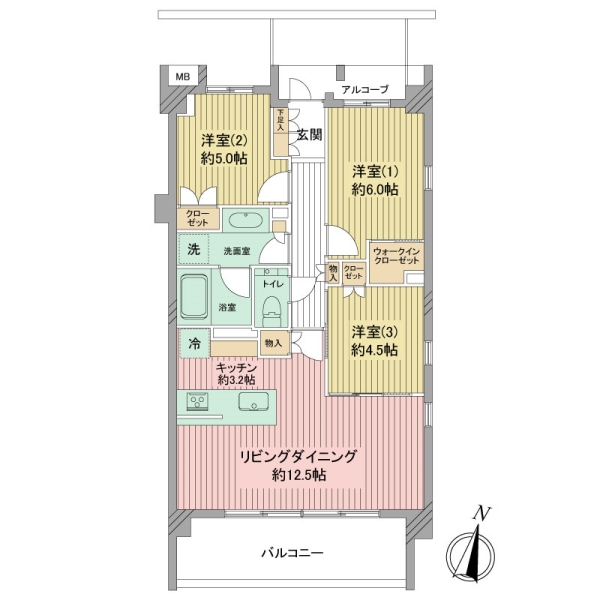ハイコート洗足池の間取図