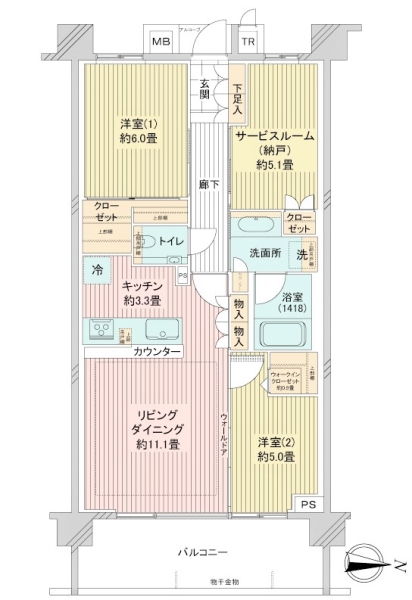 グランドメゾン鷺沼ザ・ヴィラの間取図