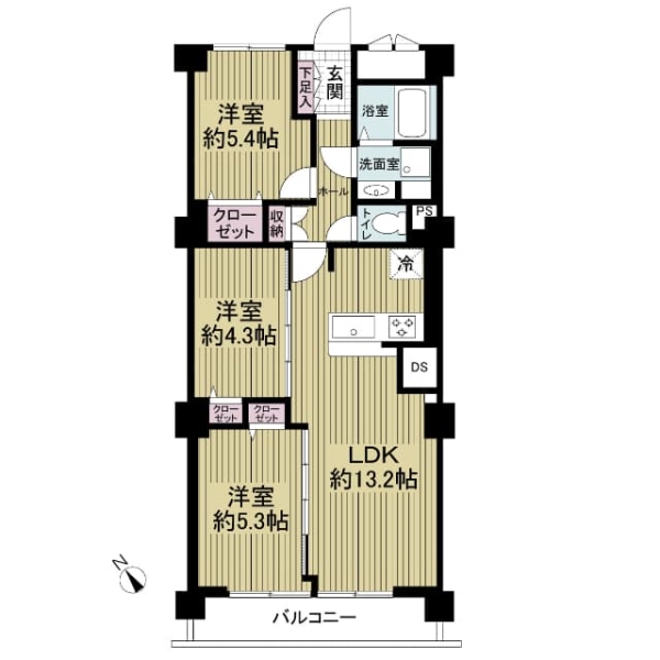 プラザ歌島C棟の間取図