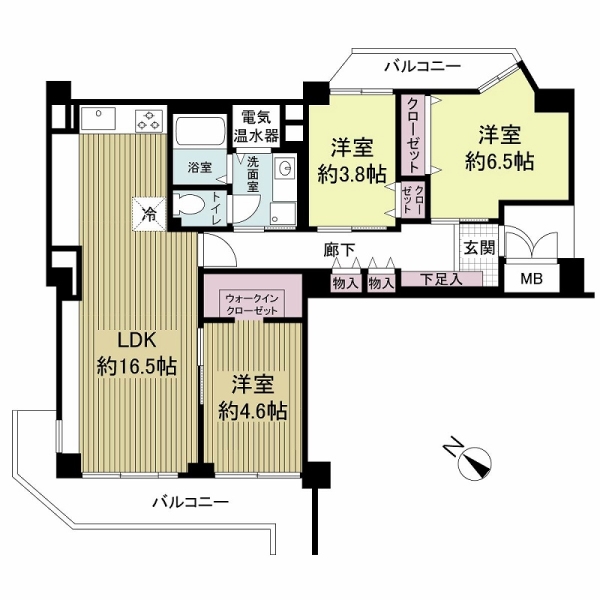 西宮門戸パークハイツの間取図