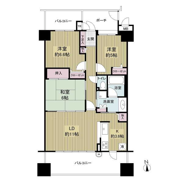 レピア住之江の間取図
