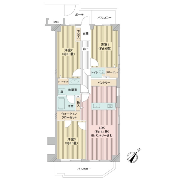 モアステージ墨田の間取図