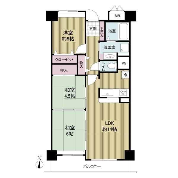 本山センチュリーマンションの間取図