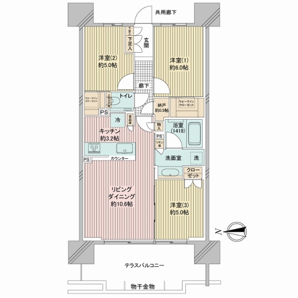 シティテラス品川イーストの間取図