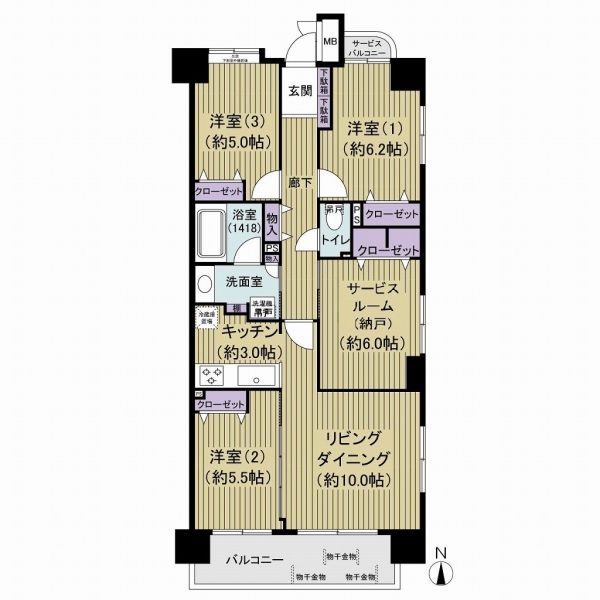 クレストフォルム大島の間取図