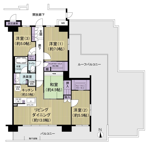 メイツ北綾瀬トレエッセの間取図