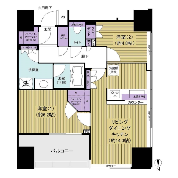 パークタワー錦糸町の間取図