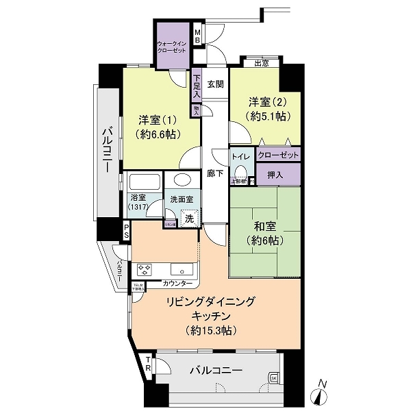 アーバンパレスラガール城南の間取図