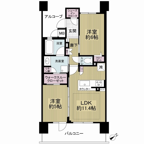 エステムコート阿波座レジデンスの間取図