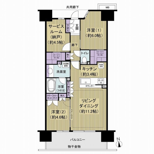 ウエリス八千代村上の間取図