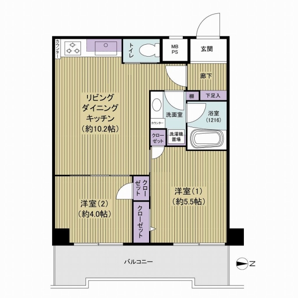 トーカンマンション大島Ｃ棟の間取図