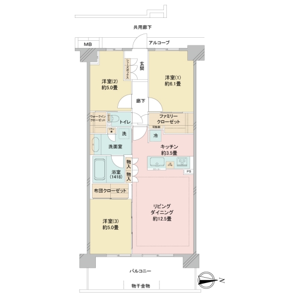 ルフォンソレイユ小平小川町の間取図