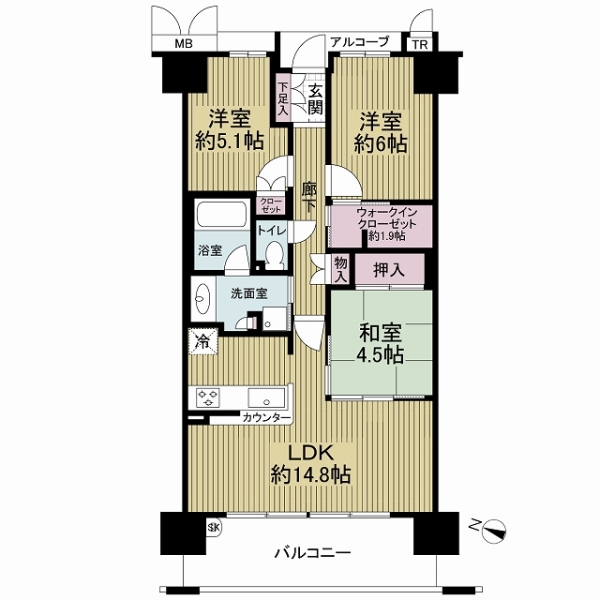 ザ・ウエステージ大阪の間取図