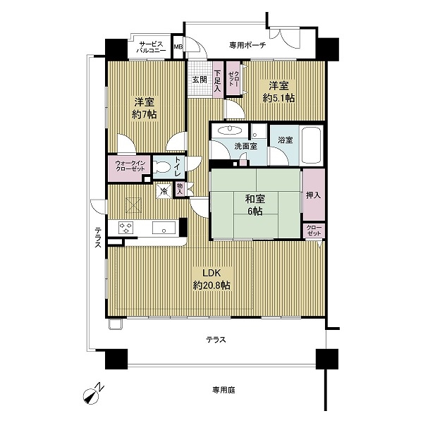 ロイヤルアーク上新庄の間取図