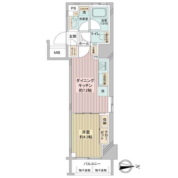エステムプラザ赤羽アンダルシアの間取図