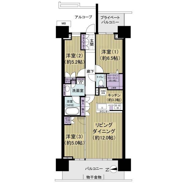 グランドメゾン品川シーサイドの杜の間取図