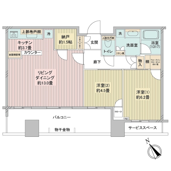 パークタワー池袋イーストプレイスの間取図