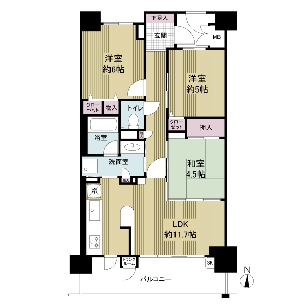ルイシャトレ北梅田の間取図