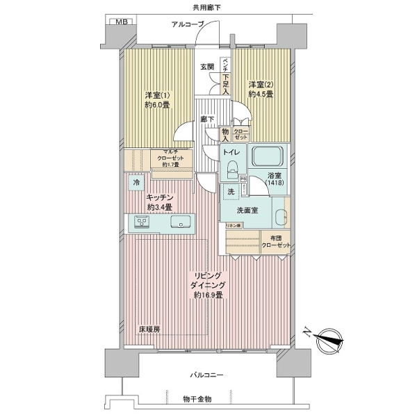 インプレスト川口青木の間取図