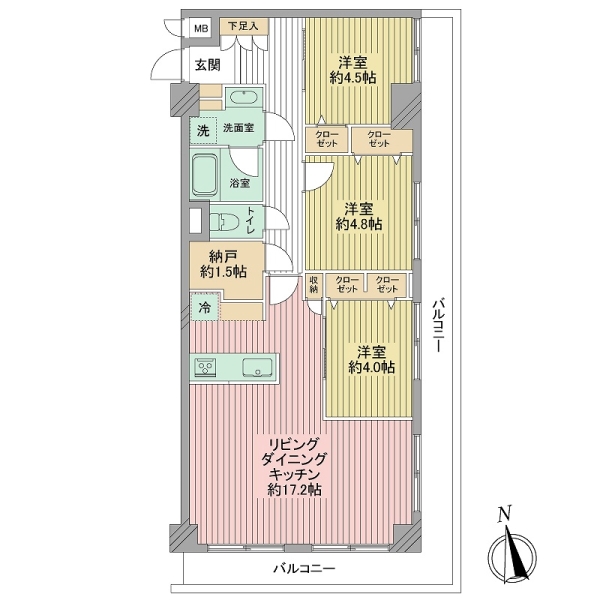 エンゼルハイム仲六郷の間取図