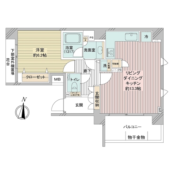 アトラス江戸川アパートメントの間取図