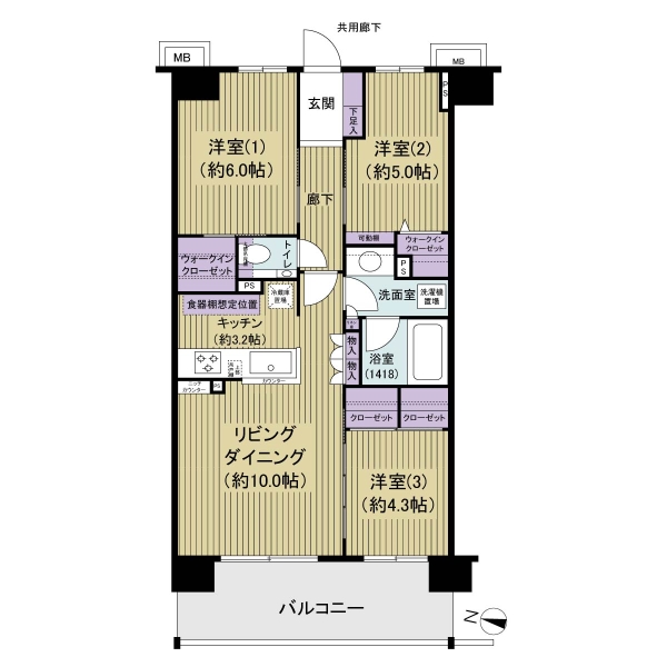 エクセレントシティ新松戸グランの間取図