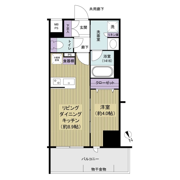 オープンレジデンシア室見の間取図