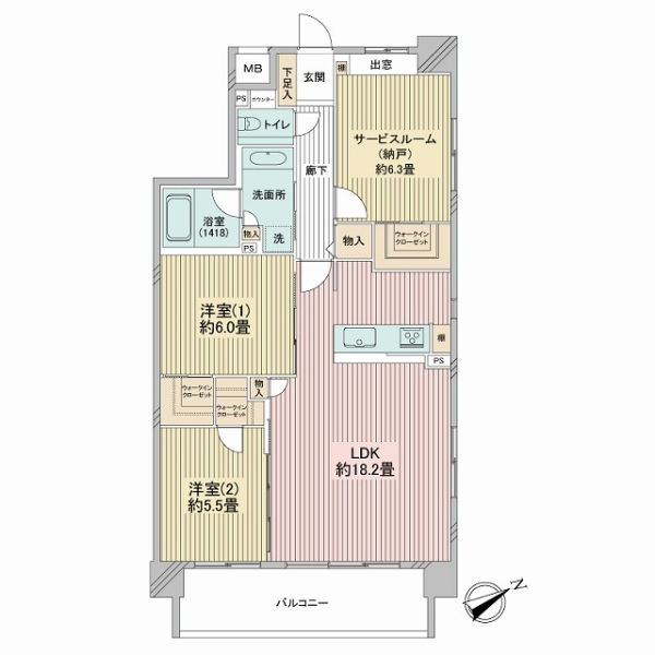 クレストフォルム新横浜の間取図
