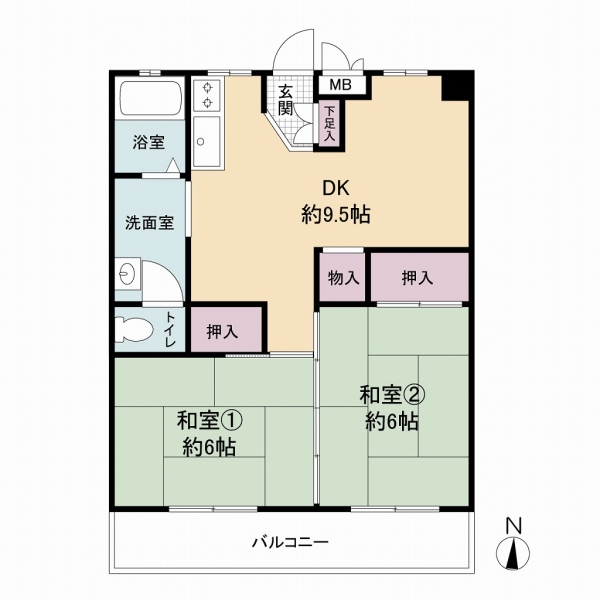 大開厚生年金住宅A棟の間取図