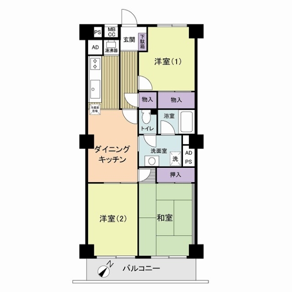 ルネ行徳の間取図