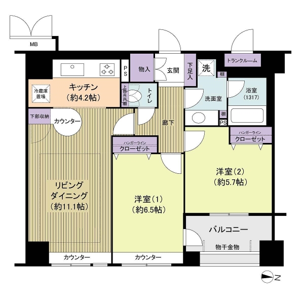 ブライトスクエアの間取図