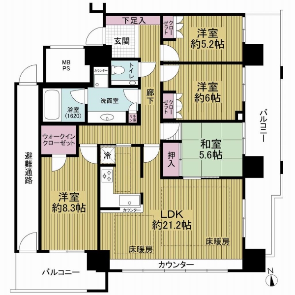 エルザグレース堀江タワーの間取図