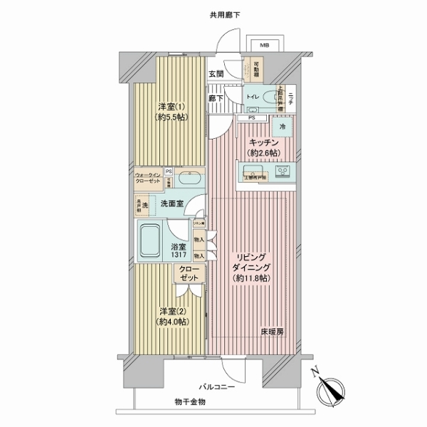クレヴィア上野入谷の間取図