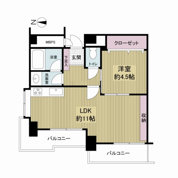 朝日湯島マンションの間取図
