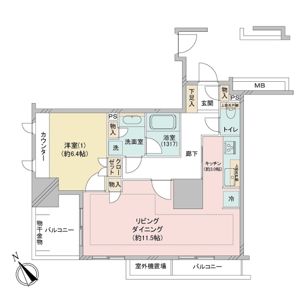 ファミール東銀座グランスイートタワーの間取図
