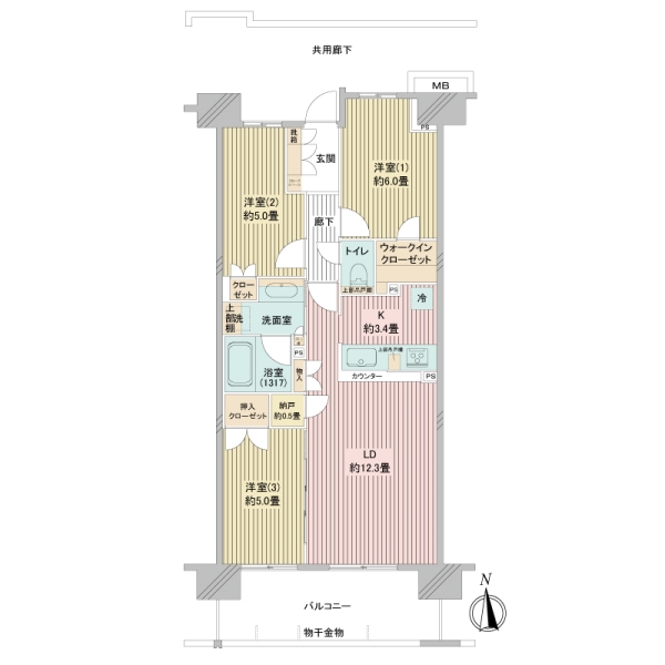 オハナ蕨錦町の間取図
